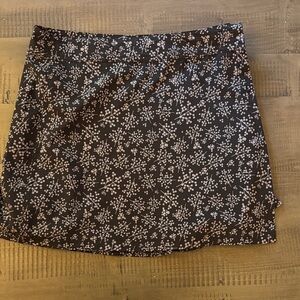 Ripskirt Hawaii Black and White Floral Mini Skirt